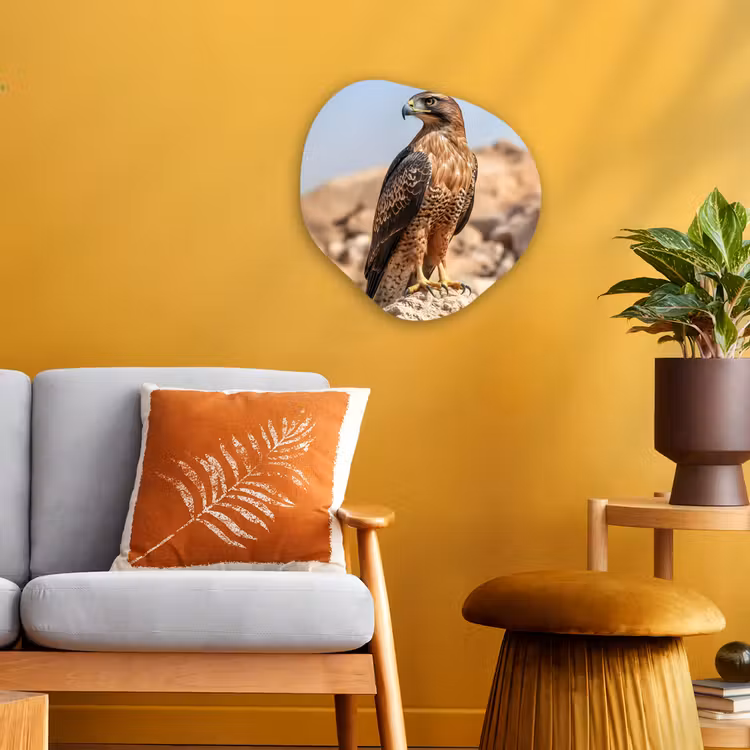 Organisch schilderij - Forex - Valk - Vogel - Rots - Macht — 3