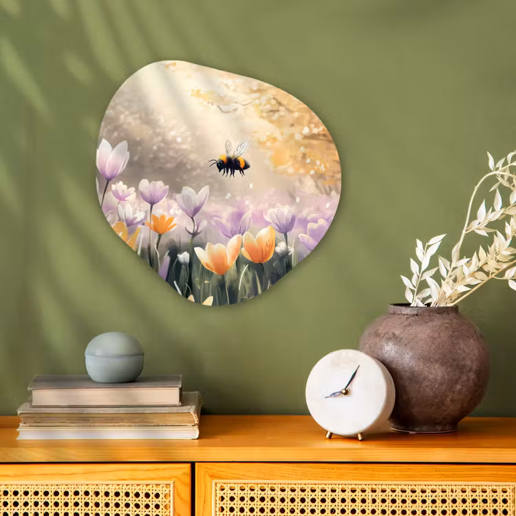 Organisch schilderij - Forex - Viooltjes - bij - Zonlicht — 2
