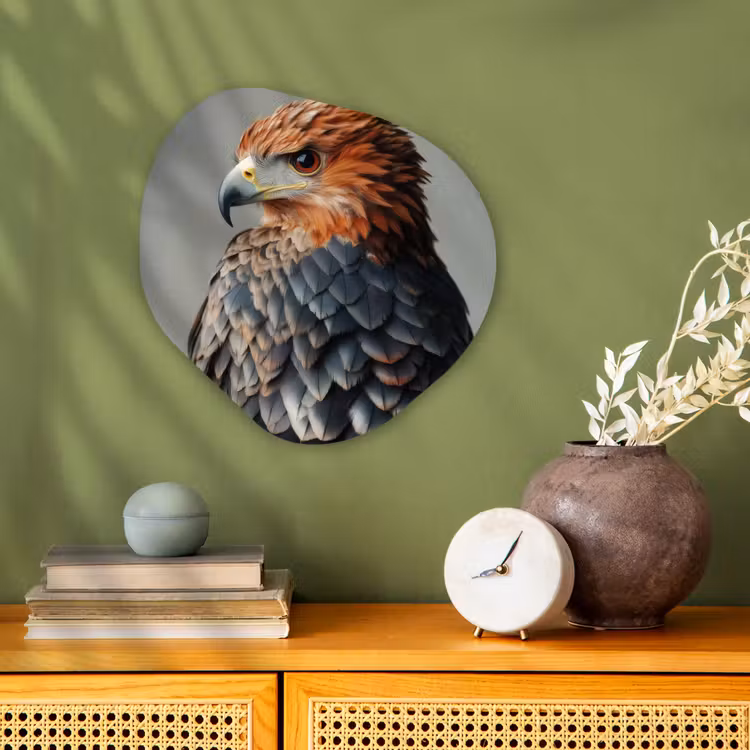 Organisch schilderij - Forex - Vogel - Realistisch - Veren - Bruin — 2