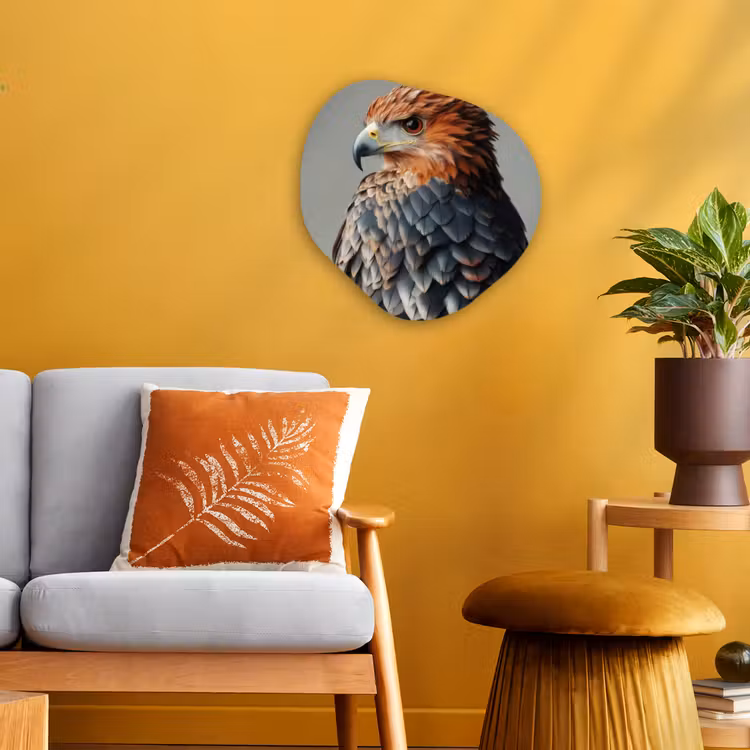 Organisch schilderij - Forex - Vogel - Realistisch - Veren - Bruin — 3