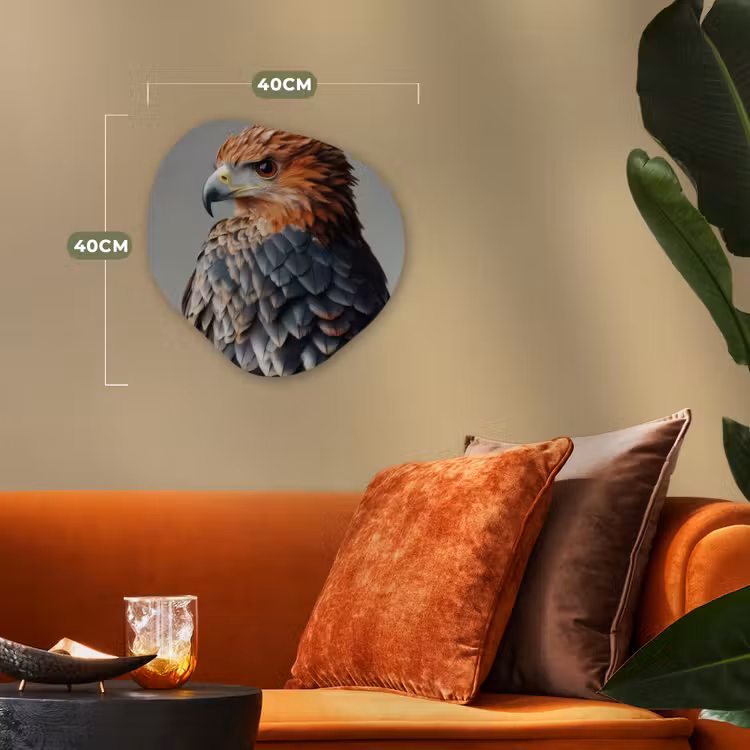 Organisch schilderij - Forex - Vogel - Realistisch - Veren - Bruin — 4