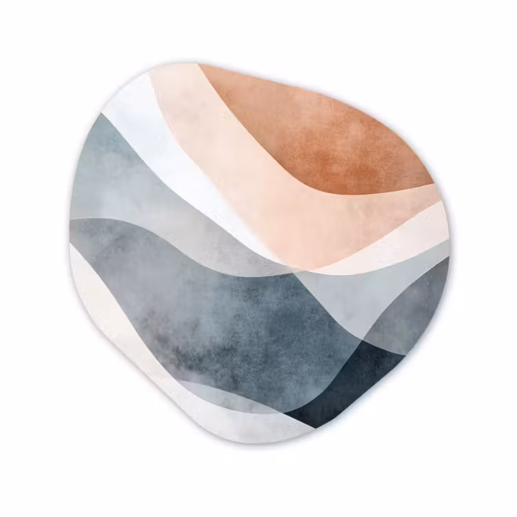 Organische vorm aluminium - Abstract - Golven - Blauw — 1