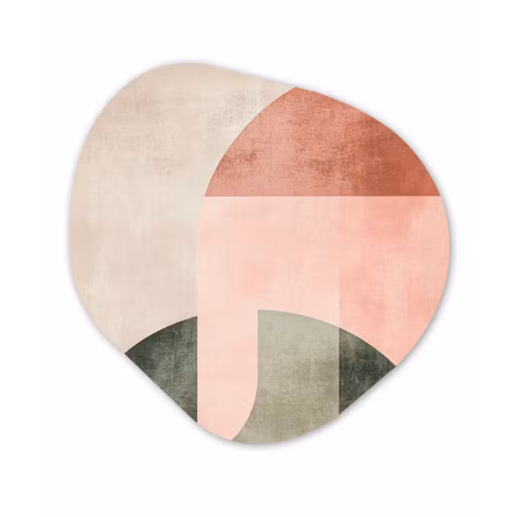 Organische vorm aluminium - Cirkel - Abstract - Roze — 1