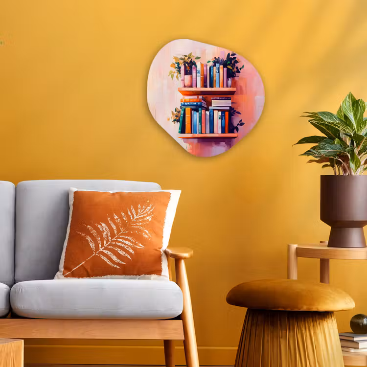 Organisch schilderij - Forex - Planken - Boeken - Bladeren — 3