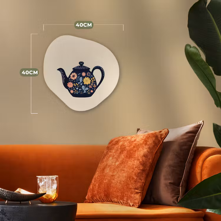 Organisch schilderij - Forex - Theepot - Kleurrijk - Bloemen — 4