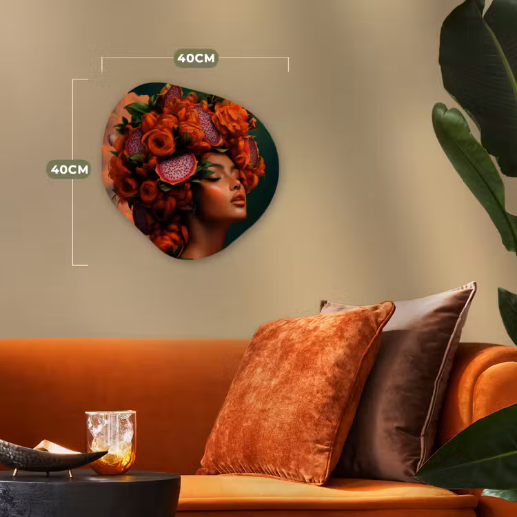 Organisch schilderij - Forex - Vrouw - Drankenfruit - Rozen — 4