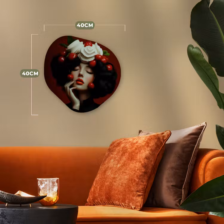 Organisch schilderij - Forex - Vrouw - Kersen - Slagroom — 4