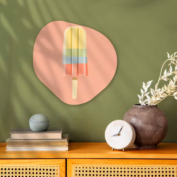 Organisch schilderij - Forex - Waterijsje - Pasteltinten - Minimalistisch — 2