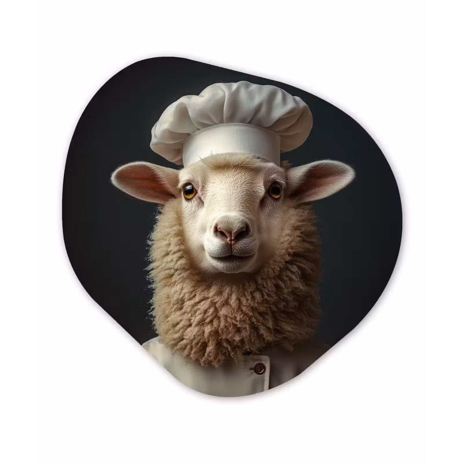 Organisch schilderij - Forex - Schaap - Wol - Kok — 1