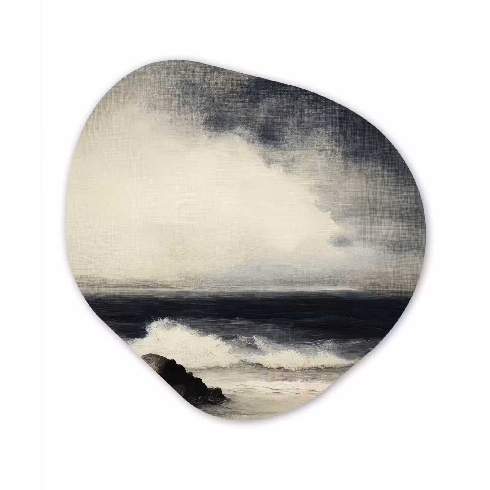 Organisch schilderij - Forex - Zee - Rotsen - Storm — 1