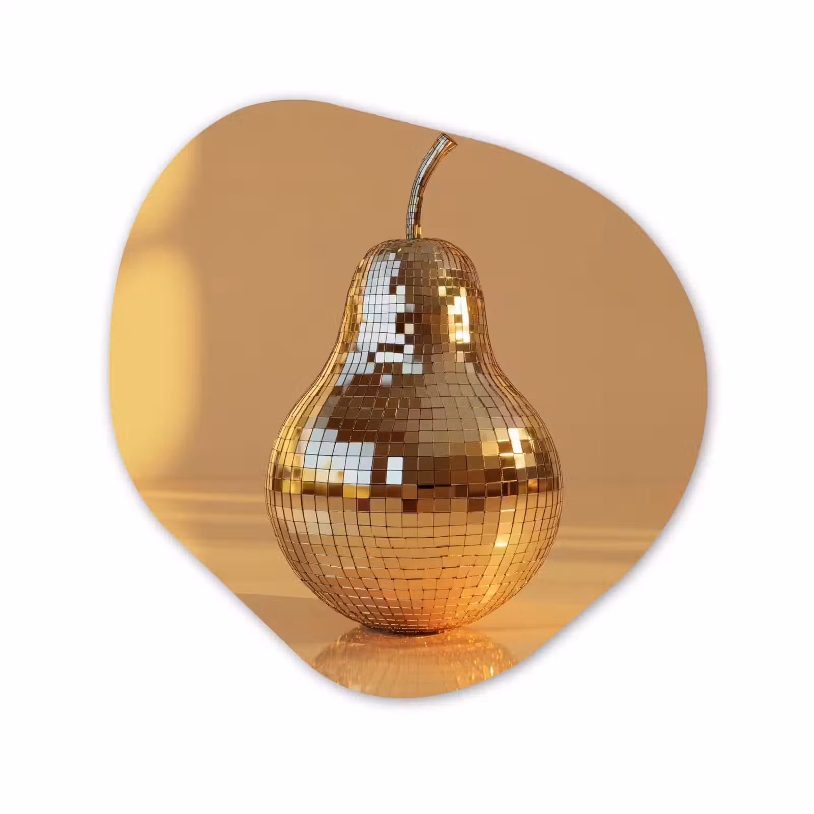 Organische vorm aluminium - Goud - Disco - Glitter - Peer — 1