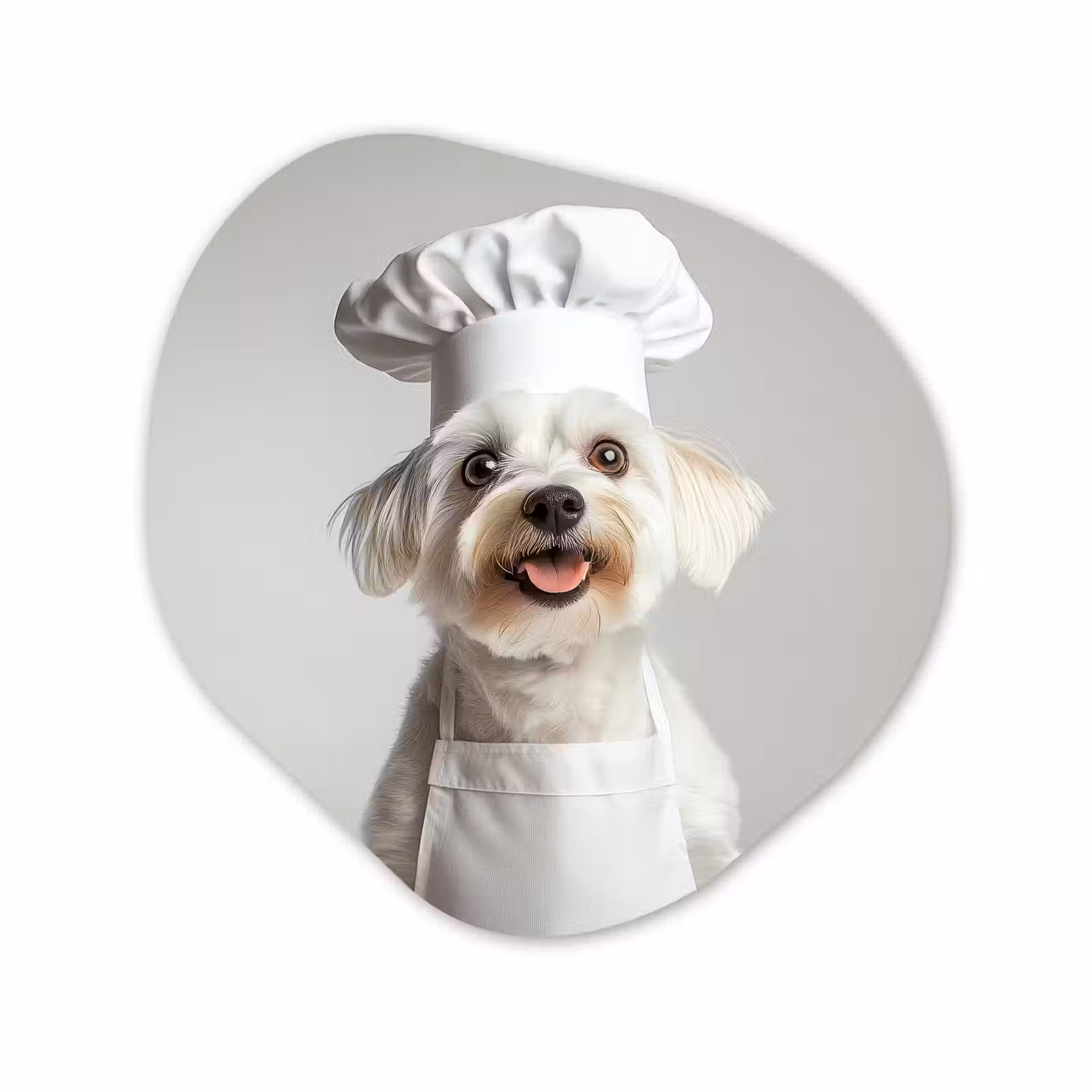 Organische vorm aluminium - Hond - Wit - Kok — 1