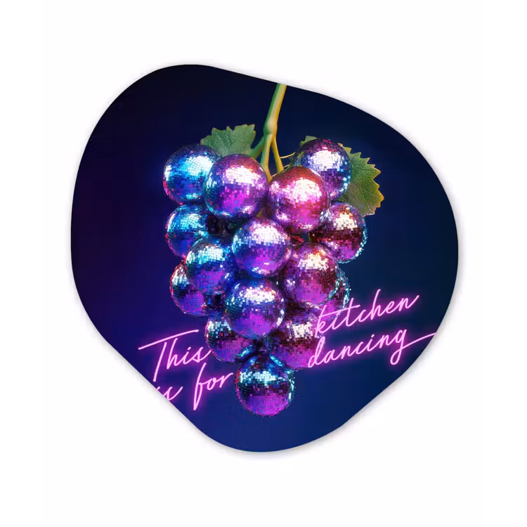Organisch schilderij - Forex - Quote - Neon - Disco - Druiven — 1