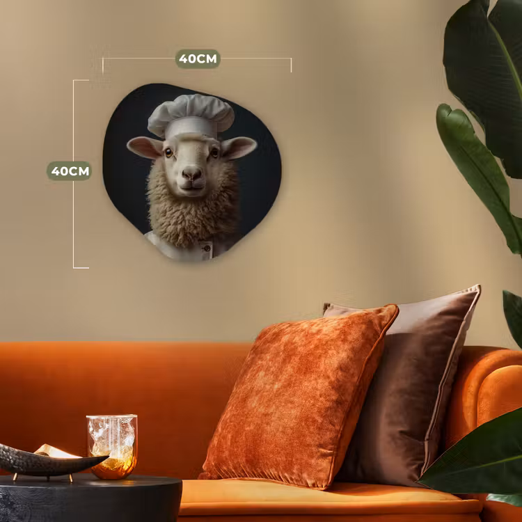 Organisch schilderij - Forex - Schaap - Wol - Kok — 4