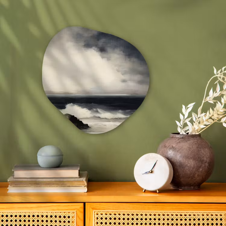 Organisch schilderij - Forex - Zee - Rotsen - Storm — 2