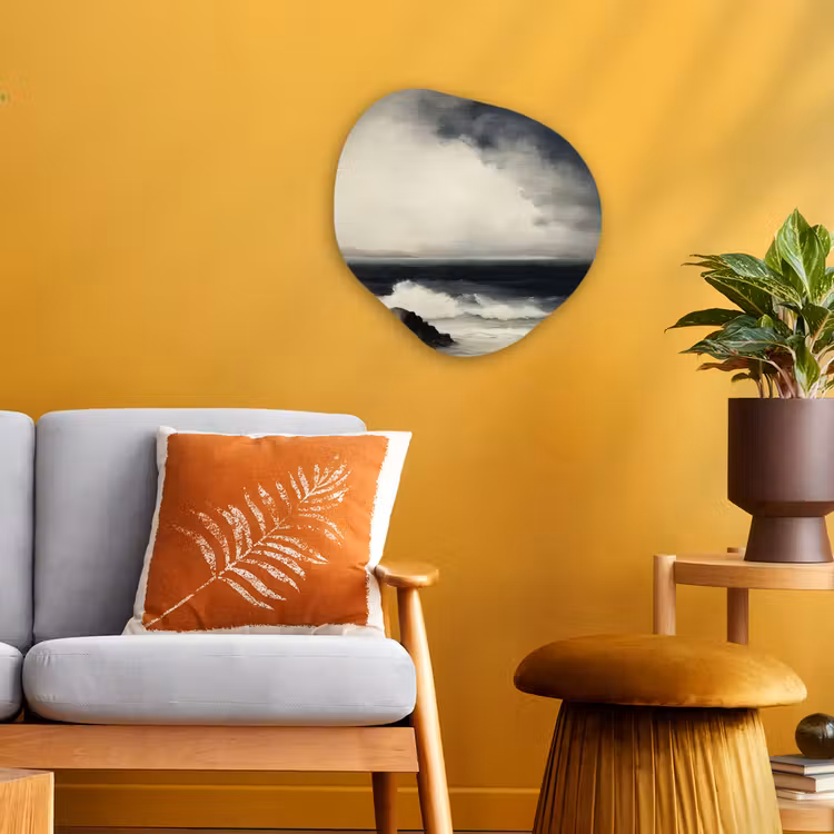 Organisch schilderij - Forex - Zee - Rotsen - Storm — 3