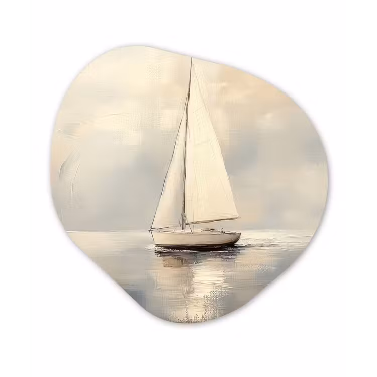 Organisch schilderij - Forex - Zeilschip - Zee - Bewolkt — 1