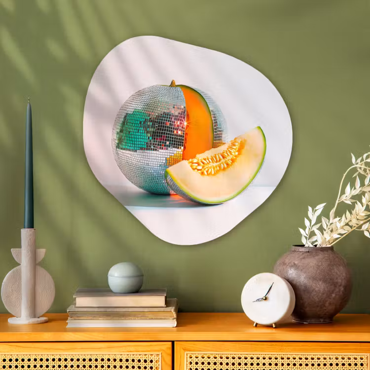 Organische vorm aluminium - Disco - Discobal - Meloen - Pastel — 2