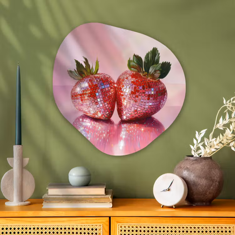 Organische vorm aluminium - Disco - Fruit - Glitter - Strawberry — 2
