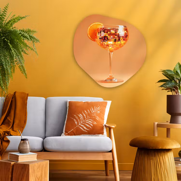 Organische vorm aluminium - Drank - Oranje - Glitter - Disco — 3