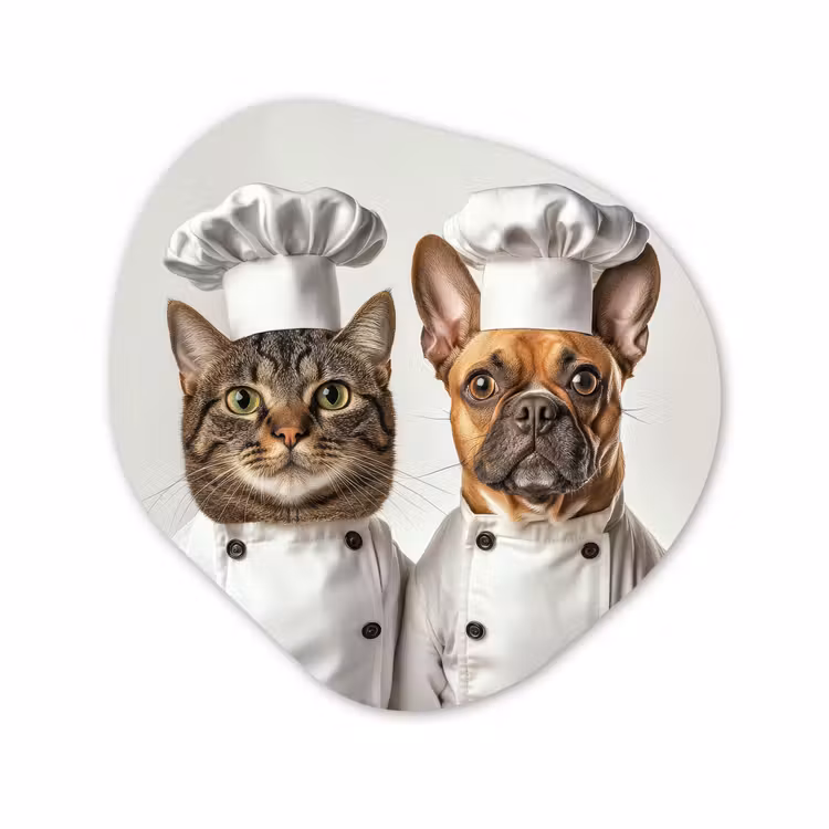 Organische vorm aluminium - Kat - Hond - Kokskleding — 1
