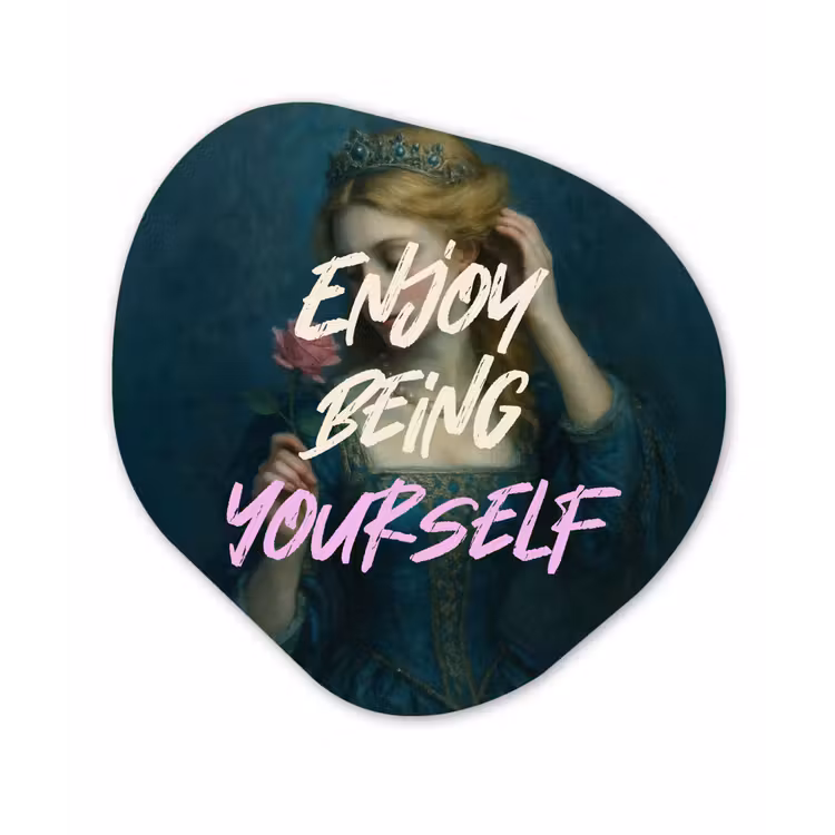 Organisch schilderij - Forex - Vrouw - Roos - Quote — 1