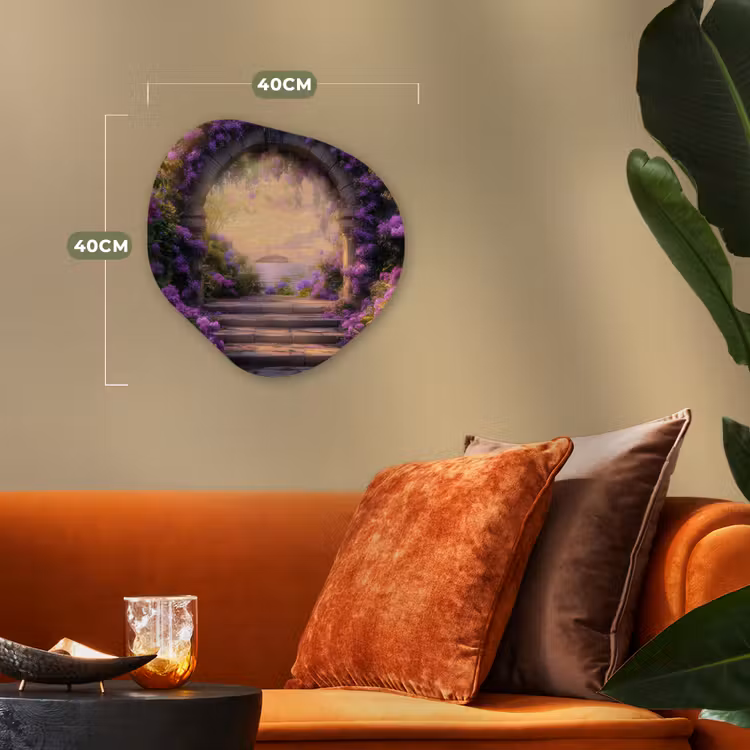 Organisch schilderij - Forex - Poort - Paars - Bloemen — 4