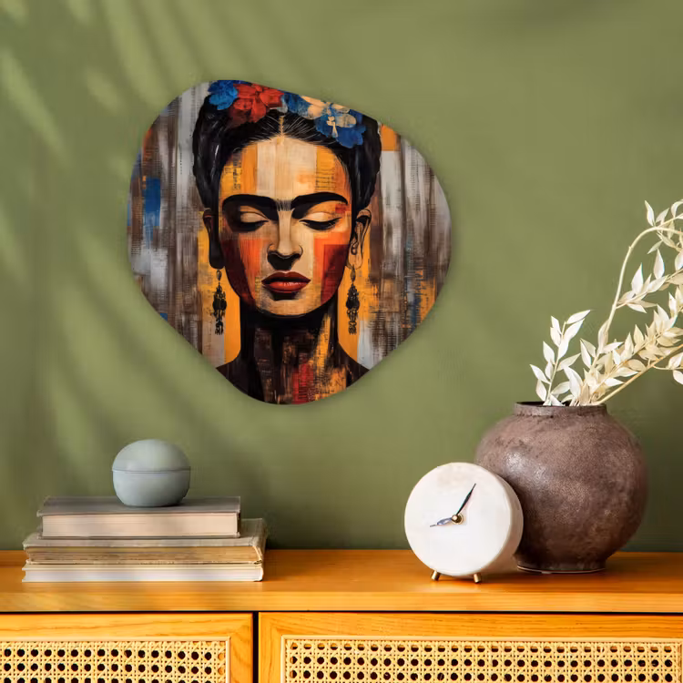 Organisch schilderij - Forex - Portret - Vrouw - Bloemen — 2