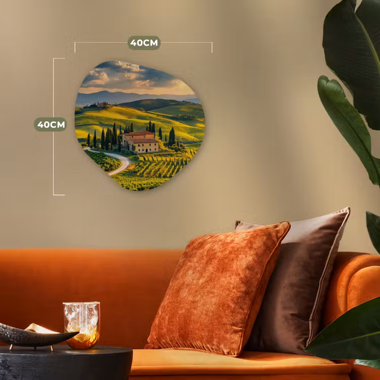 Organisch schilderij - Forex - Toscane - Landschap - Wijngaarden — 4