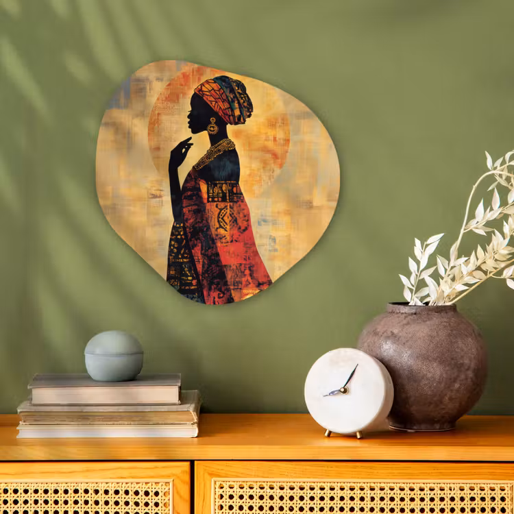 Organisch schilderij - Forex - Vrouw - Silhouet - Patronen - Sierlijk — 2