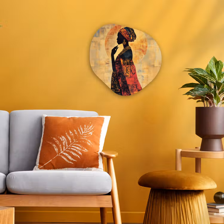 Organisch schilderij - Forex - Vrouw - Silhouet - Patronen - Sierlijk — 3
