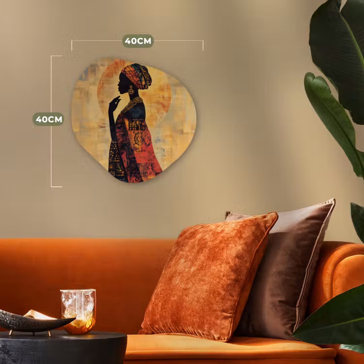 Organisch schilderij - Forex - Vrouw - Silhouet - Patronen - Sierlijk — 4