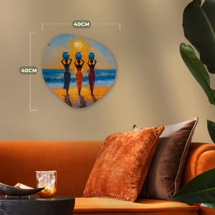 Organisch schilderij - Forex - Vrouwen - Strand - Zondsondergang — 4