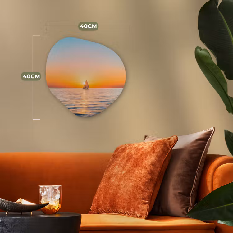 Organisch schilderij - Forex - Zee - Zeilboot - Zonsondergang — 4