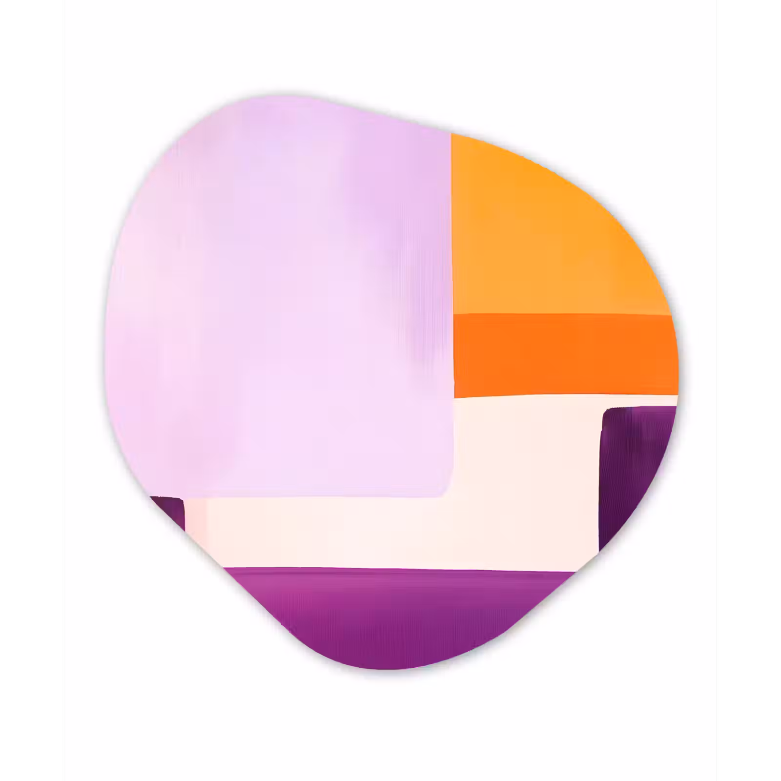Organisch schilderij - Forex - Vlakken - Abstract - Rechthoekig - Oranje — 1
