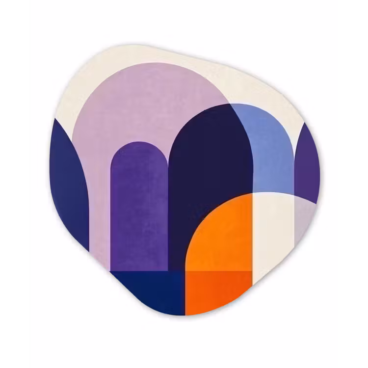 Organisch schilderij - Forex - Vormen - Abstract - Grafisch - Oranje — 1