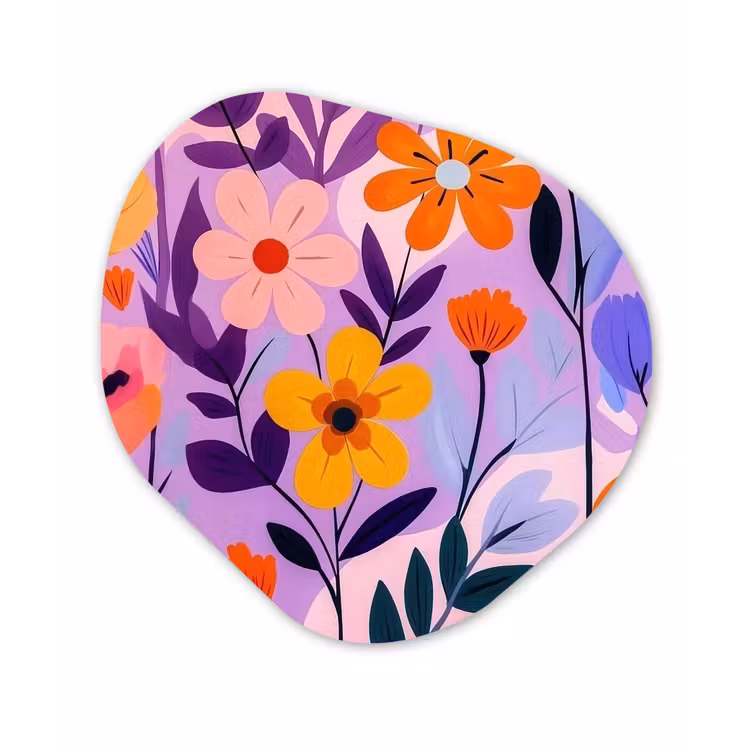 Organische vorm aluminium - Bloemen - Kleurrijk - Bladeren — 1