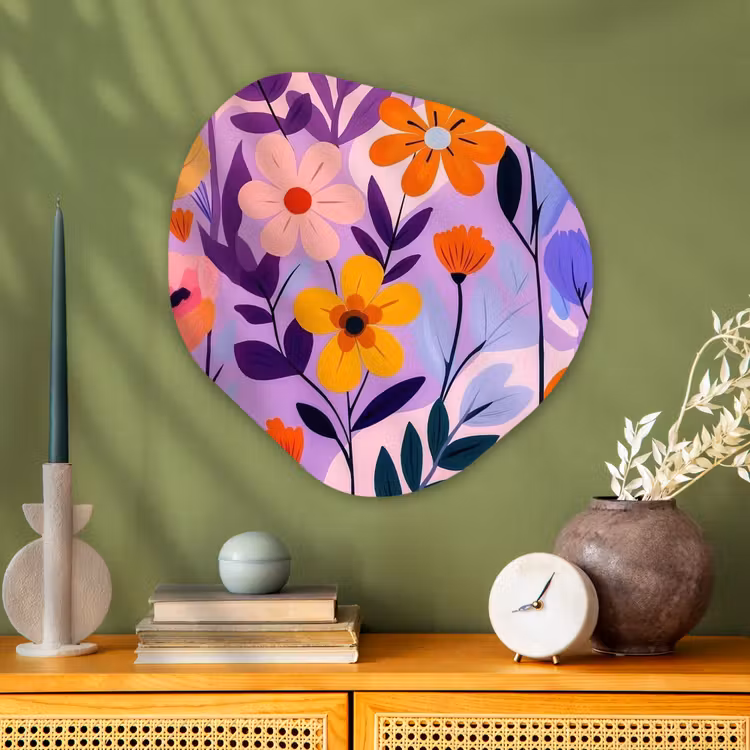 Organische vorm aluminium - Bloemen - Kleurrijk - Bladeren — 2