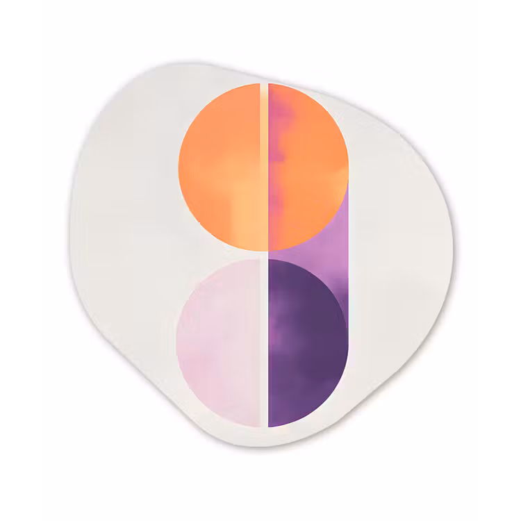 Organische vorm aluminium - Cirkels - Abstract - Paars — 1