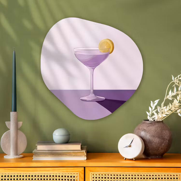 Organische vorm aluminium - Cocktail - Paars - Minimalistisch - Citroen — 2