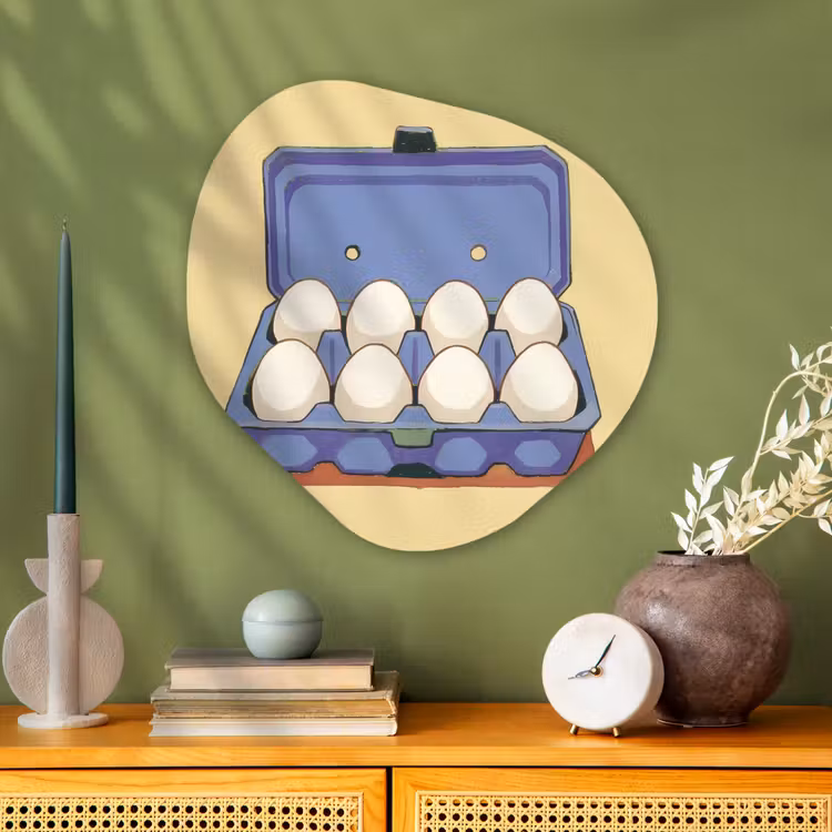 Organische vorm aluminium - Eieren - Doos - Minimalistisch - Blauw — 2