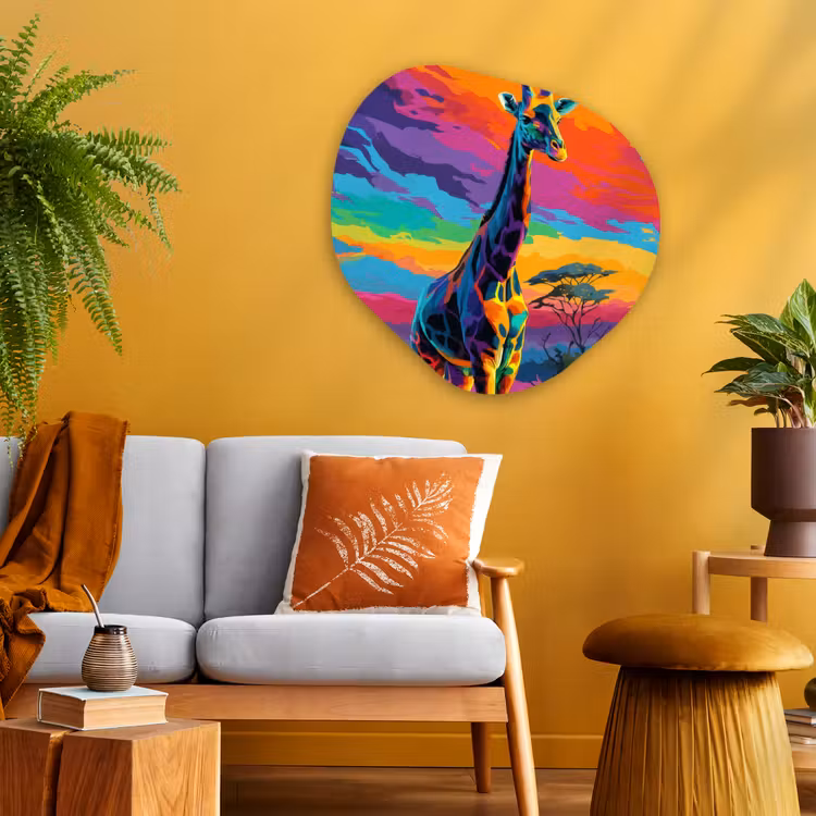 Organische vorm aluminium - Giraffe - Savanna - Lucht - Gekleurd — 3