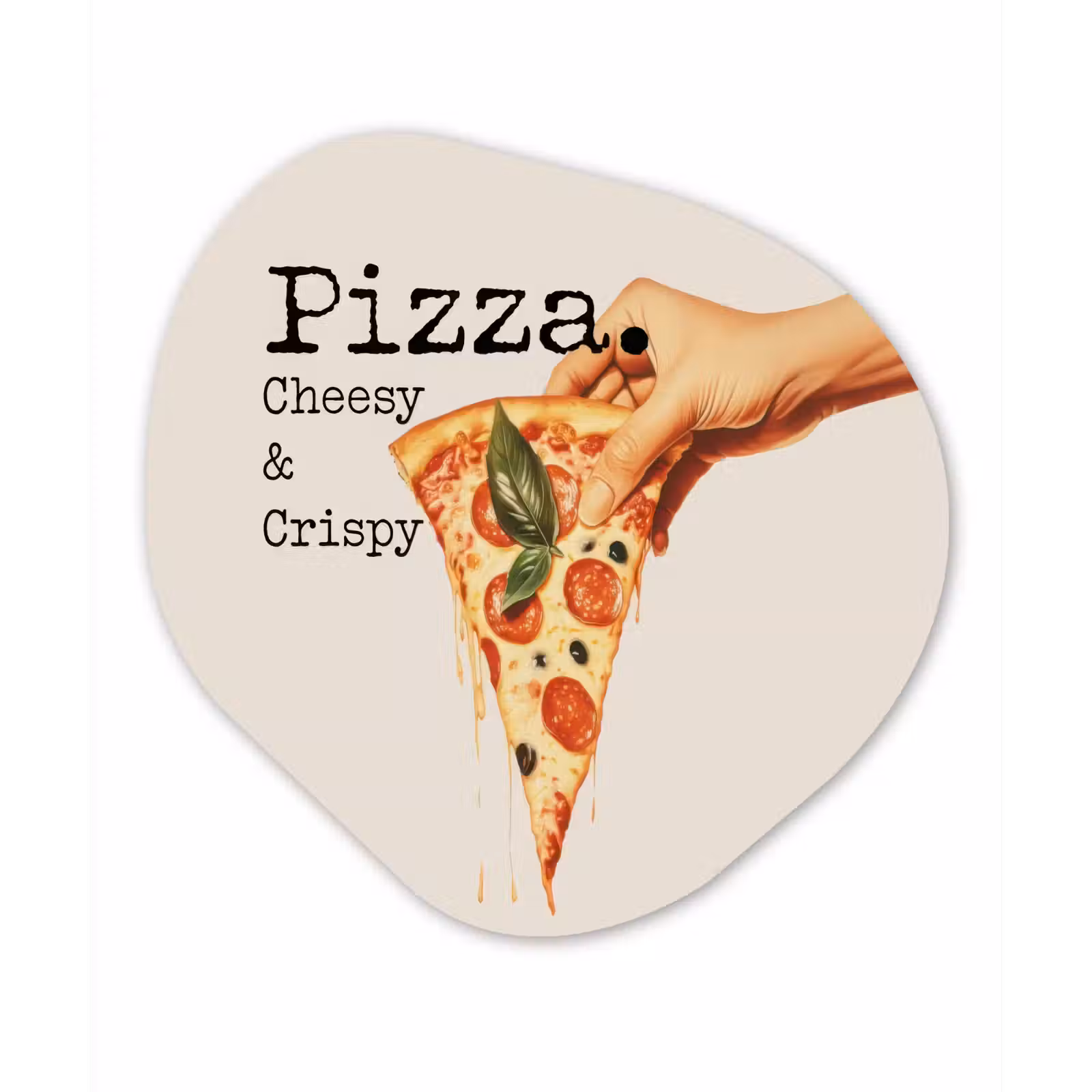 Organisch schilderij - Forex - Pizza - Kaas - Pepperoni — 1