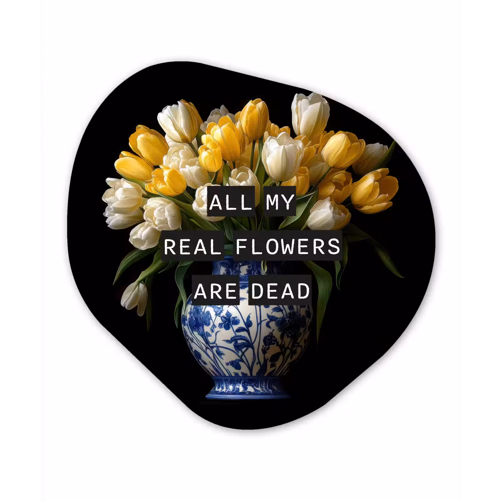 Organisch schilderij - Forex - Quotes - Bloem - Tulp - Geel — 1