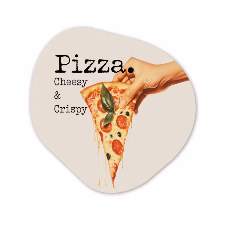 Organisch schilderij - Forex - Pizza - Kaas - Pepperoni — 1