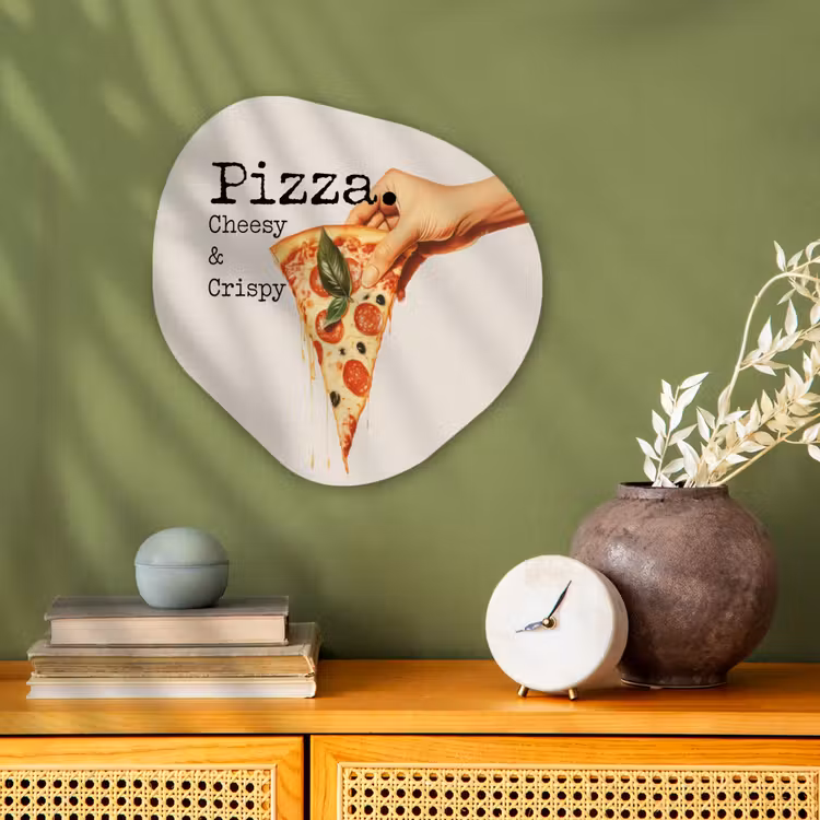 Organisch schilderij - Forex - Pizza - Kaas - Pepperoni — 2