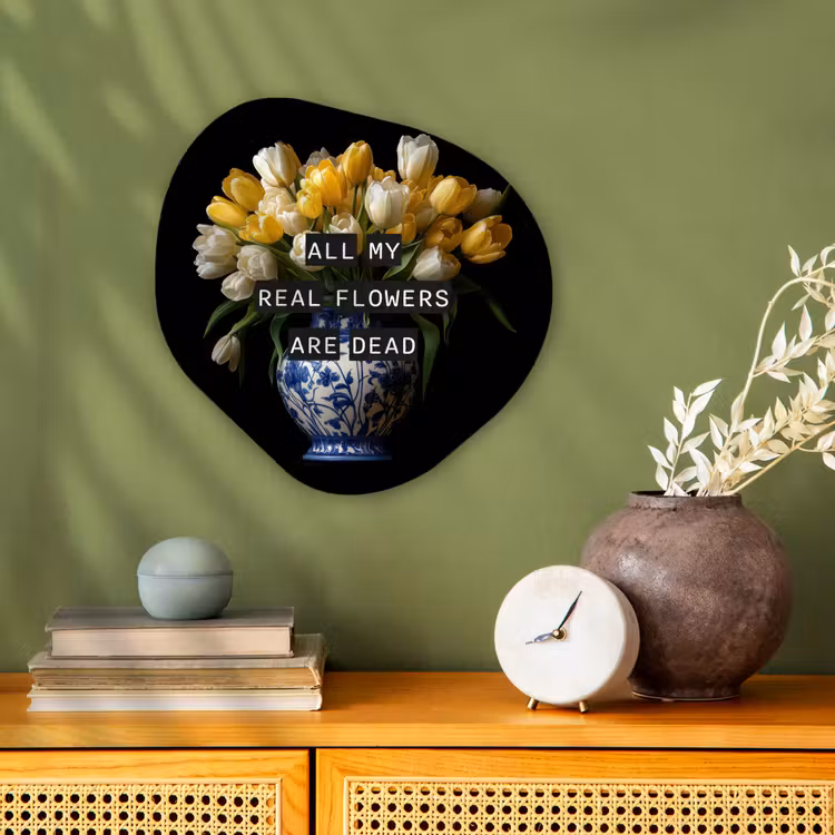 Organisch schilderij - Forex - Quotes - Bloem - Tulp - Geel — 2