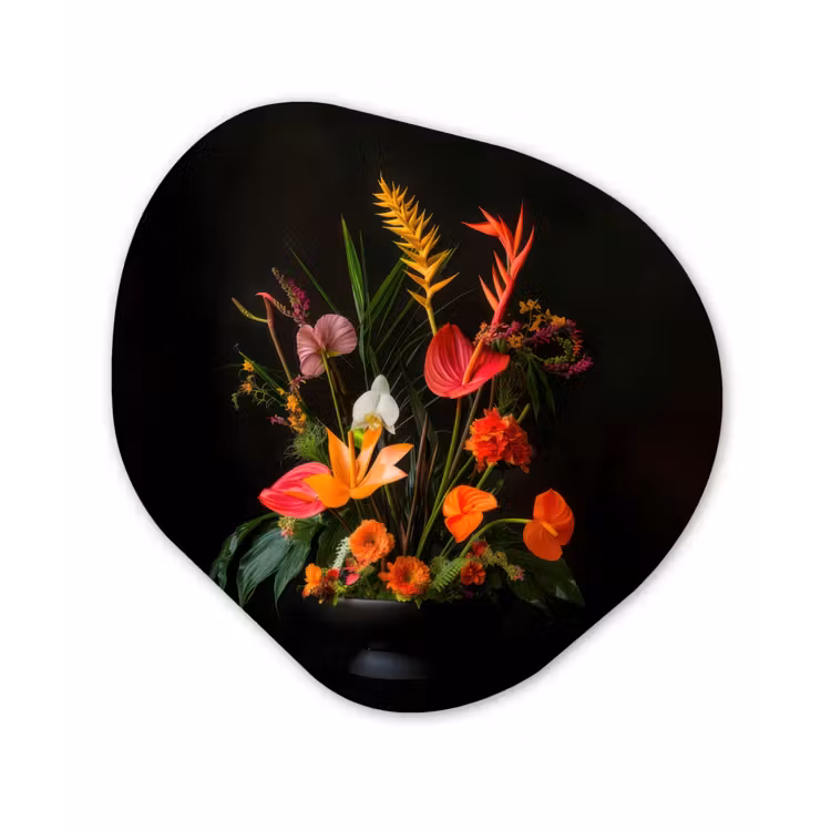 Organisch schilderij - Forex - Schaal - Boeket - Bloemen — 1