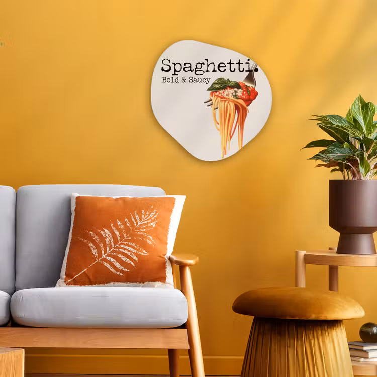 Organisch schilderij - Forex - Spaghetti - tomatensaus - Parmezaanse kaas — 3