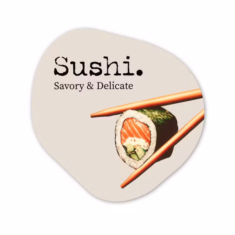 Organisch schilderij - Forex - Sushi - Zalm - Rijst - Japans — 1
